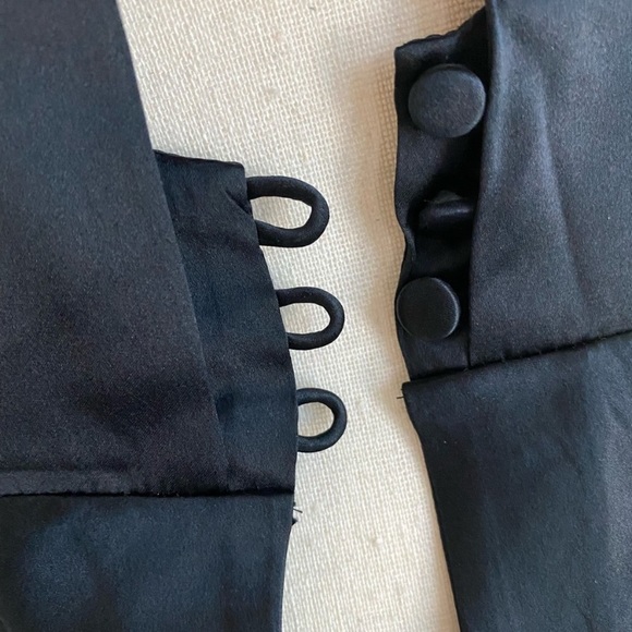 Vintage 90’s 100% Silk Dress Black Slip Dress Backless Maxi Dress - Picture 6 of 14